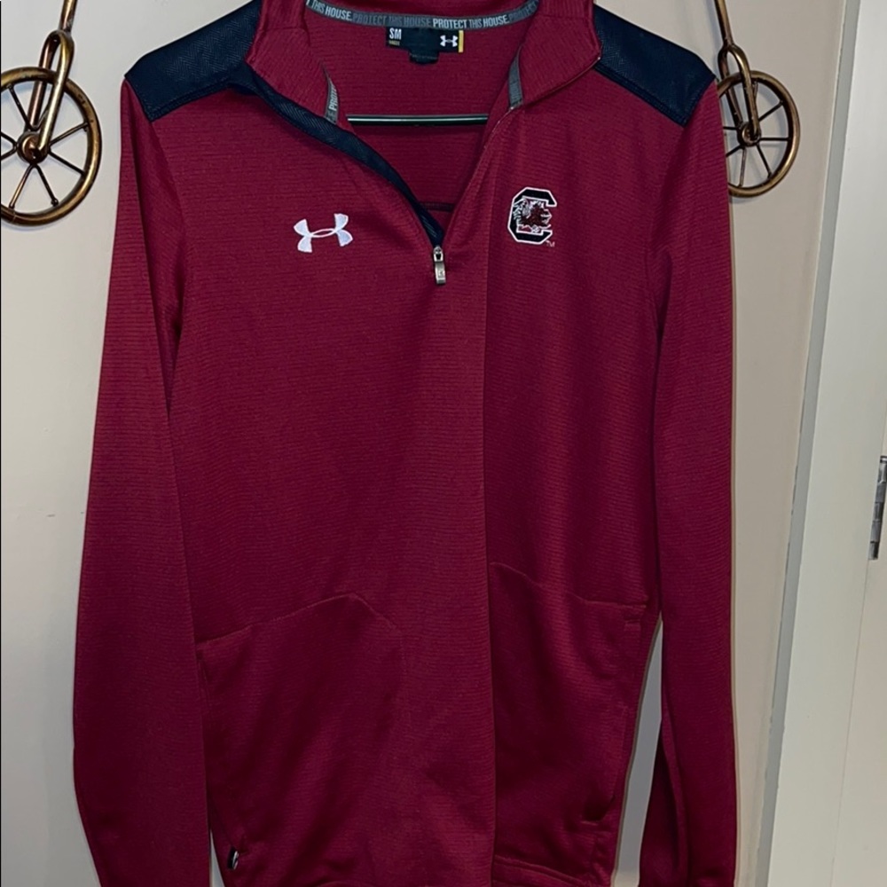 Men’s AS Garnet USC Gamecock quarter zip jacket
